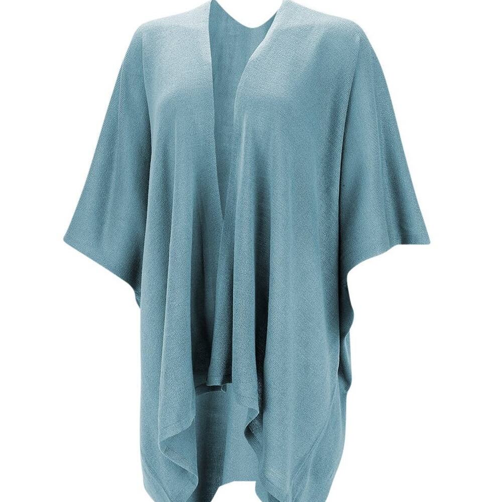 Dusty Blue Lindsey Wrap Shawl Ruana